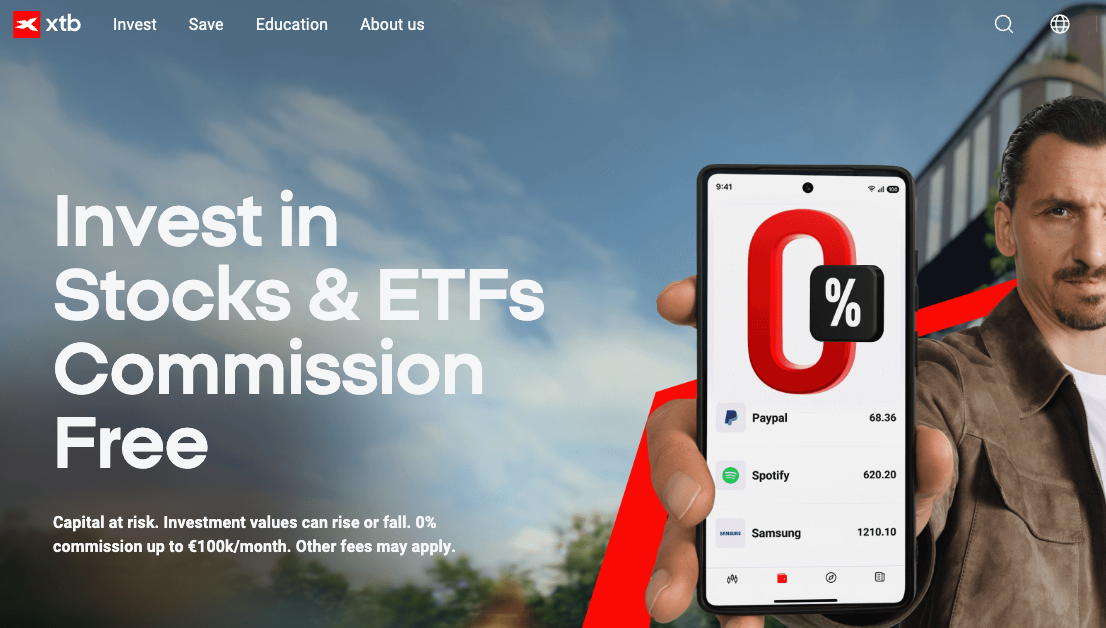 XTB UK online trading platform.